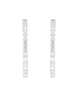 White Gold | In & Out Diamond Hoop Earrings
