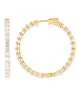 Yellow Gold | In & Out Diamond Hoop Earrings