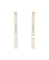 Yellow Gold | In & Out Diamond Hoop Earrings