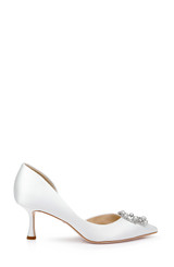 Soft White | Fabia D’Orsay With Crystal Buckle