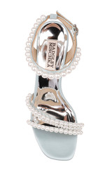 Mist Blue | Feisty Pearl Block Heel Top