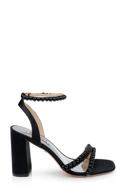 Black | Feisty II Pearl Block Heel