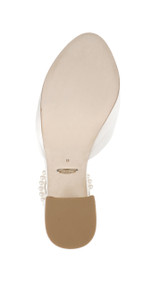 White | Felixa Platform with Gemstone Ankle Strap