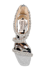 Silver | Fenix Braided Rhinestone Block Heels