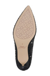 Black | Frenchie Wide Width Pointed Toe Kitten Heel