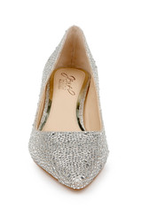 Gold Glitter | Frenchie Wide Width Pointed Toe Kitten Heel