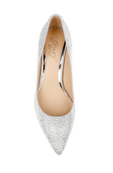 Silver | Frenchie Wide Width Pointed Toe Kitten Heel