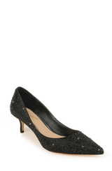 Black | Frenchie Pointed Toe Kitten Heel