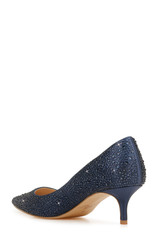 Navy | Frenchie Pointed Toe Kitten Heel