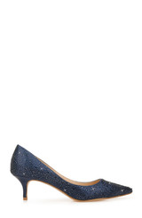 Navy | Frenchie Pointed Toe Kitten Heel