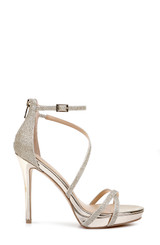 Gold | Galen Platform Glitter Evening Shoe