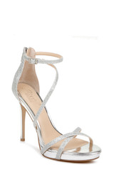 Silver | Galen Platform Glitter Evening Shoe
