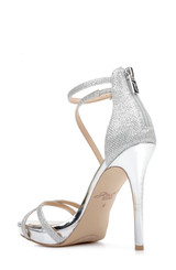 Silver | Galen Platform Glitter Evening Shoe