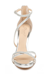 Silver | Galen Platform Glitter Evening Shoe