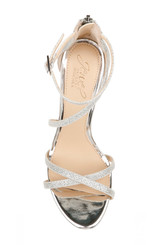 Silver | Galen Platform Glitter Evening Shoe