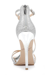 Silver | Galen Platform Glitter Evening Shoe