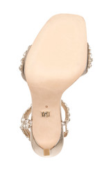 Champagne | Galia Crystal Ankle Strap Evening Shoe