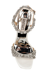 Soft White | Galia Crystal Ankle Strap Evening Shoe