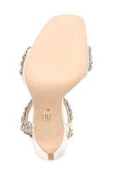 Soft White | Galia Crystal Ankle Strap Evening Shoe