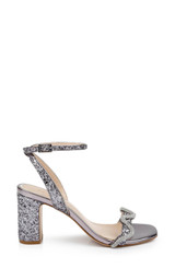 Smoke | Gem Glitter Block Heel Sandal