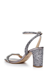 Smoke | Gem Glitter Block Heel Sandal