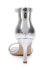 Silver | Genny Curvy Heel Sandal