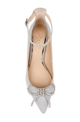 Silver | Geranium Kitten Heel Pump