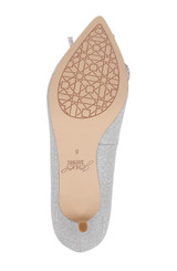 Silver | Geranium Kitten Heel Pump