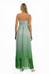 Green Silver | Evelyn Sweetheart Neck Strapless Gown Back
