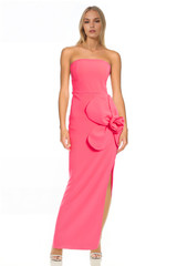 Coral | Eloise Strapless Sheath Gown Front