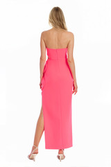 Coral | Eloise Strapless Sheath Gown Back