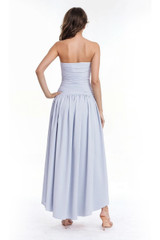 Blue | Hadley Strapless Drop Waist Gown Back