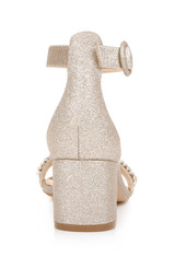 Gold Glitter | James Ankle Strap Block Heel