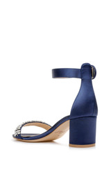 Navy | James Ankle Strap Block Heel