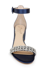 Navy | James Ankle Strap Block Heel
