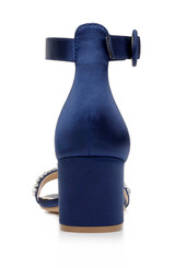 Navy | James Ankle Strap Block Heel