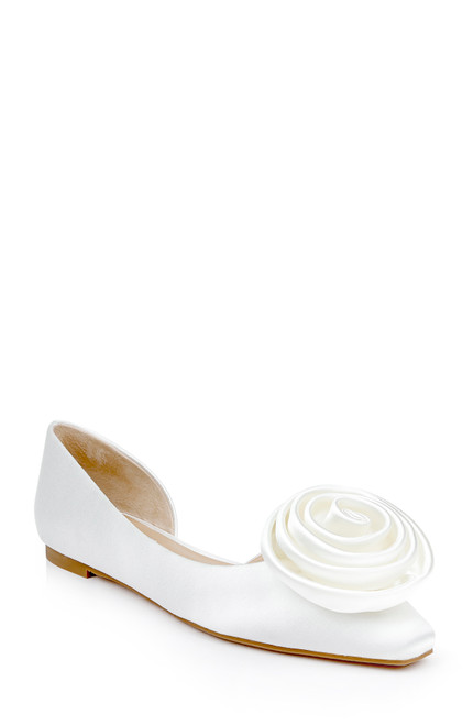 White | Jana d'Orsay Flats Front Side