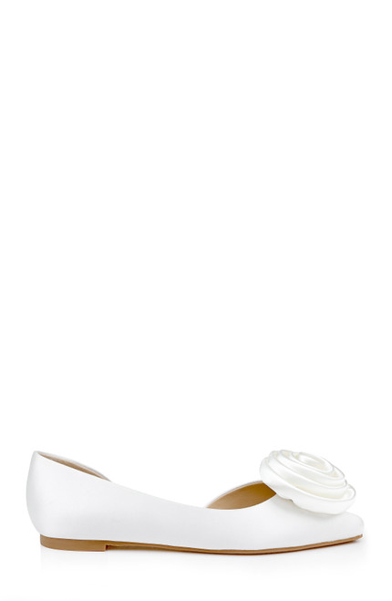 White | Jana d'Orsay Flats Side