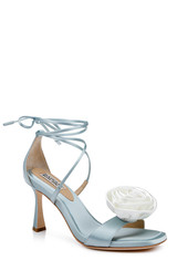 Mist Blue | Janelle Ankle Tie Sandals Front Side