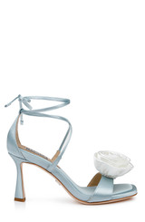 Mist Blue | Janelle Ankle Tie Sandals Side