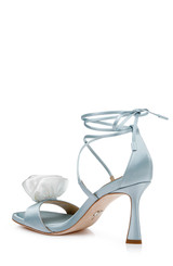 Mist Blue | Janelle Ankle Tie Sandals Back Side