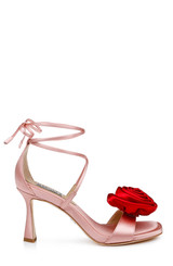 Pink | Janelle Ankle Tie Sandals Side