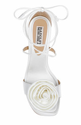 White | Janelle Ankle Tie Sandals Top