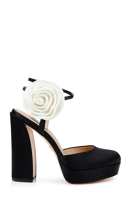 Black | Janessa Rosette Platform Pumps Side