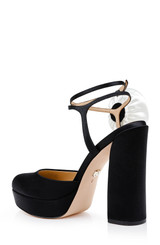 Black | Janessa Rosette Platform Pumps Back Side