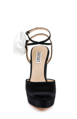 Black | Janessa Rosette Platform Pumps Front