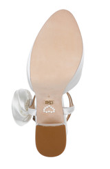 White | Janessa Rosette Platform Pumps Sole