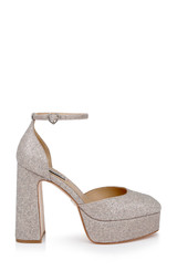 Champagne Glitter | Jayda Platform Pumps Side