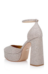 Champagne Glitter | Jayda Platform Pumps Back Side