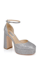 Silver Antique | Jayda Platform Pumps Front Side